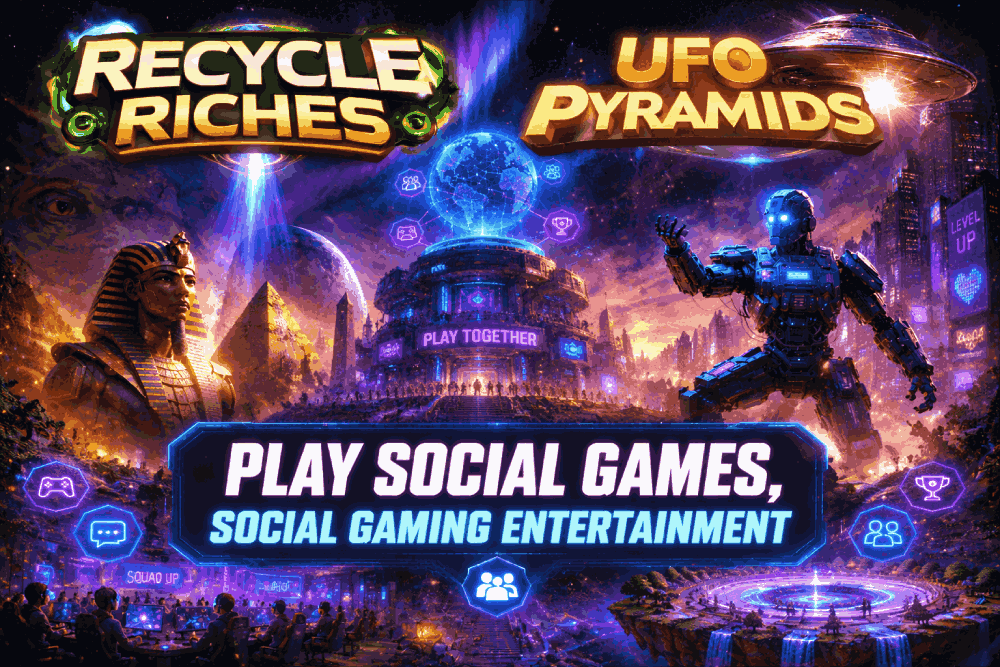 Stylish graphic representing social gaming